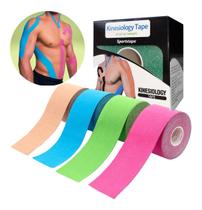Fita Bandagem Elástica Adesiva Kinesio Tape Dor Muscular Exercicios Academia Exercício Funcional