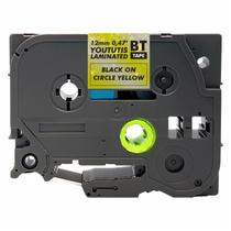 Fita Brilhante TZ 631L1 Compatível de 12mm Amarelo Circular