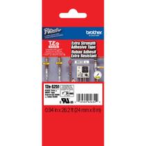 Fita Brother genuína P-touch TZE-S251 24 mm x 8 m preta/branca