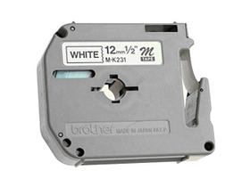 Fita Brother M-231 12mm Preto/Branco