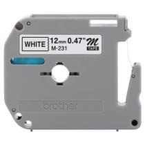 Fita Brother M-231 preta sobre branco 12 mm x 8 m Fita Brother M-231 preta sobre branco 12 mm x 8 m