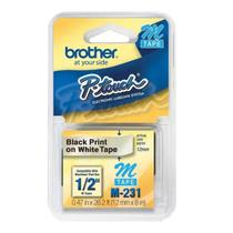 Fita Brother M-231 Preto sobre Branco Brother PT-65 Brother PT-70 Fita Brother M-231 Preto sobre Branco Brother PT-65 Brother PT-70