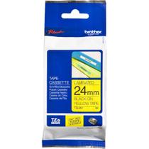Fita Brother TZe-651 24mm Preto/Amarelo