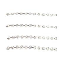 Fita c/strass 16 mm cor 101 prata peça