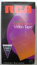 Fita cassete de vídeo VHS RCA T-120 Hi-Fi Stereo 6 horas