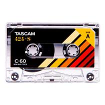 Fita cassete Tascam 424-S de alta polarização de cobalto tipo II C-60 Fita cassete Tascam 424-S de alta polarização de cobalto tipo II C-60