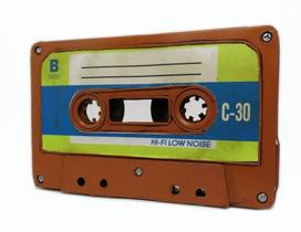 Fita Cassete Vintage C-30 Orange Tape Decorativa