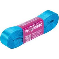 Fita Cetim Azul Turquesa 213 Progresso 10 metros Fita Cetim Azul Turquesa 213 Progresso 10 metros