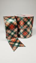 Fita Cetim Estampada Xadrez 38mm x 10m
