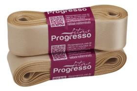 FITA CETIM SIMPLES CF007 30MM COR 236 BEGE Peça 10 metros