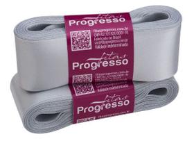 FITA CETIM SIMPLES CF009 38MM COR 084 PRATA Peça 10 metros FITA CETIM SIMPLES CF009 38MM COR 084 PRATA Peça 10 metros