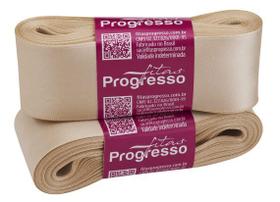 FITA CETIM SIMPLES CF009 38MM COR 236 BEGE Peça 10 metros FITA CETIM SIMPLES CF009 38MM COR 236 BEGE Peça 10 metros