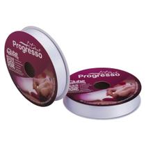 Fita Cetim Simples Progresso 22mm 50m CF005 Branco 201