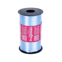 Fita Cetim Simples Progresso 7mm 100m CF001 Azul Celeste