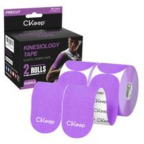 Fita cinesiológica CKeep 2 rolos, algodão, sem látex, roxa Fita cinesiológica CKeep 2 rolos, algodão, sem látex, roxa