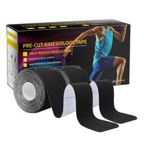 Fita cinesiológica Dimora, 40 unidades, tiras pré-cortadas, 2 rolos, preta