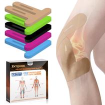Fita cinesiológica KTQUICK PreCut para joelhos, impermeável, 12 unidades Fita cinesiológica KTQUICK PreCut para joelhos, impermeável, 12 unidades