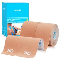 Fita cinesiológica OK TAPE de 10 polegadas, pré-cortada, 20 tiras, bege x2 Fita cinesiológica OK TAPE de 10 polegadas, pré-cortada, 20 tiras, bege x2