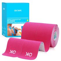 Fita cinesiológica OK TAPE de 10 polegadas, pré-cortada, 20 tiras, rosa x2 Fita cinesiológica OK TAPE de 10 polegadas, pré-cortada, 20 tiras, rosa x2