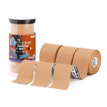 Fita cinesiológica OK TAPE Regular, pacote com 3, 5 cm x 5 m, bege