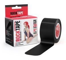 Fita cinesiológica RockTape 10 tiras pré-cortadas, pacote com 20 unidades pretas Fita cinesiológica RockTape 10 tiras pré-cortadas, pacote com 20 unidades pretas