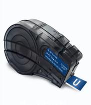 Fita Compatível Brady Azul Vinil 12mm M21-500-595-BL Letra Branca 12mm