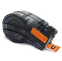 Fita Compatível Brady Vinil M21-750-595-OR Laranja Letra Preta 19mm