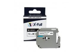 Fita Compatível Brother MK 231 Branca Letra Preta 12mm