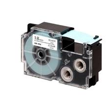 Fita Compatível Casio XR-18X Incolor Letra Preta 18mm