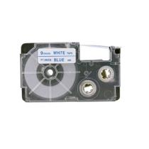 Fita Compatível Casio XR-9WEB Branca Letra Azul 9mm