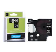 Fita Compatível Dymo D1 43621 Preta 6Mm