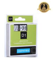 Fita Compatível Dymo D1 45010 Incolor Letra Preta 12mm Fita Compatível Dymo D1 45010 Incolor Letra Preta 12mm
