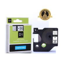 Fita Compatível Dymo D1 45013 Branca Letra Preta 12mm