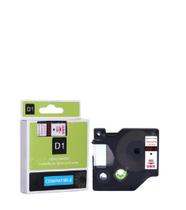 Fita Compatível Dymo D1 45015 Branca Letra Vermalha 12mm