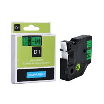Fita Compatível Dymo D1 45019 Verde Letra Preta 12mm