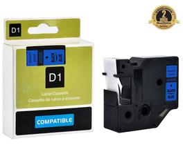 Fita Compatível Dymo D1 45806 Azul Letra Preta 19mm