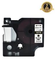 Fita Compatível Dymo D1 53710 Incolor Letra Preta 24mm