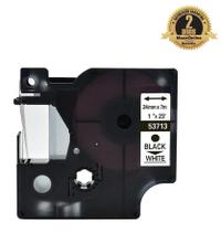 Fita Compatível Dymo D1 53713 Branca Letra Preta 24mm