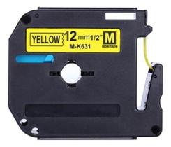Fita Compativel Rotulador Brother Amarela 12mm Mk 631 Mk631 Amarelo