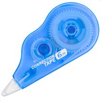 Fita Corretiva 6 Metros Com Tampa Escolar Não Borra