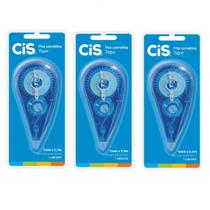 Fita Corretiva Cis Tape 5mm x 5,5m 3 Unidades Azul