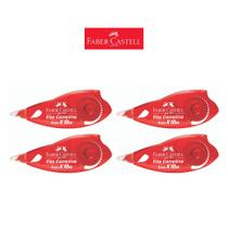 Fita Corretiva FABER CASTELL 4MM x 10M Escolar Kit Com 4und