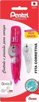 Fita Corretiva Pentel Correction Tape Retrátil 5mmx6m + Refil Grátis