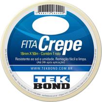 Fita Crepe, 18 mm x 50 m, Creme, uso Geral, 211110185000 Tekbond OstenVonder Fita Crepe, 18 mm x 50 m, Creme, uso Geral, 211110185000 Tekbond OstenVonder