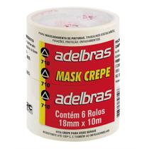 Fita Crepe 710 Mask Crepe 18mmx10m Adelbras Pct.c/06