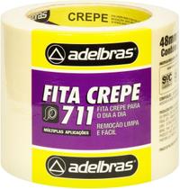 Fita Crepe 711, 48mm X 40m, Pacote com 02 Unidades, Adelbras Fita Crepe 711, 48mm X 40m, Pacote com 02 Unidades, Adelbras