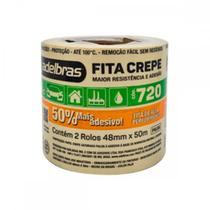 Fita Crepe Adelbras 720 48Mm X 50Mt - Kit C/2 Rolos