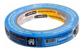 Fita Crepe Adelbras Imobiliária Anti UV 722 Azul - 18mm X 50m