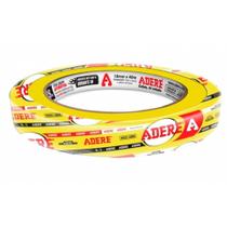 Fita Crepe Adere Auta Resistência Automotiva Amarela A128 18mm x 40m