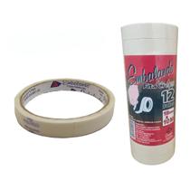 Fita Crepe Adesiva 18mmx10m Branca PCT C/ 12 Embalando
